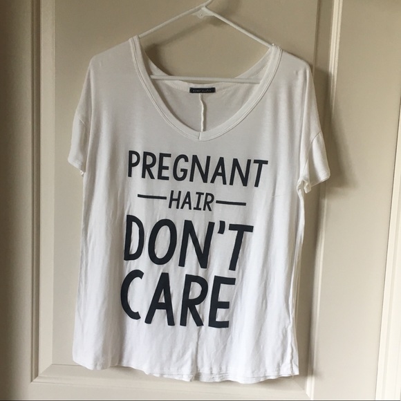 Pregnant Hair Don’t Care Shirt - Picture 3 of 8